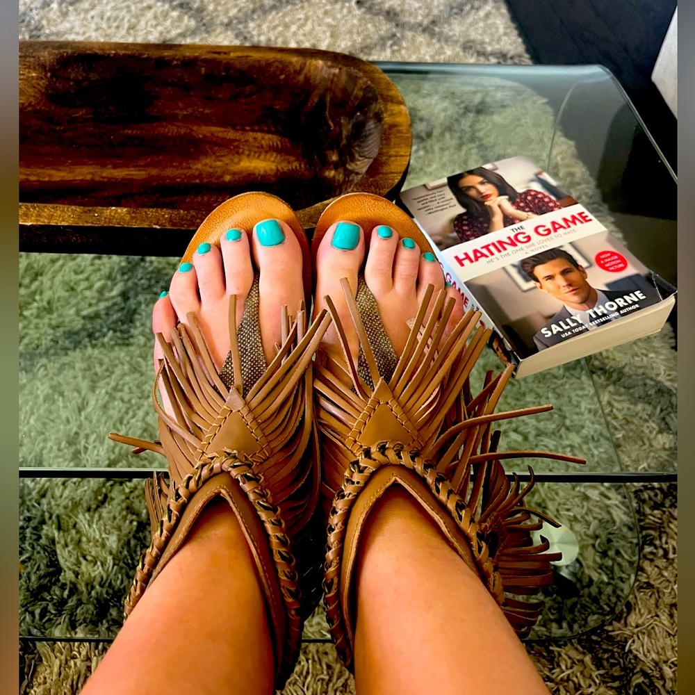 Naughty Monkey boho fringe festival sandals